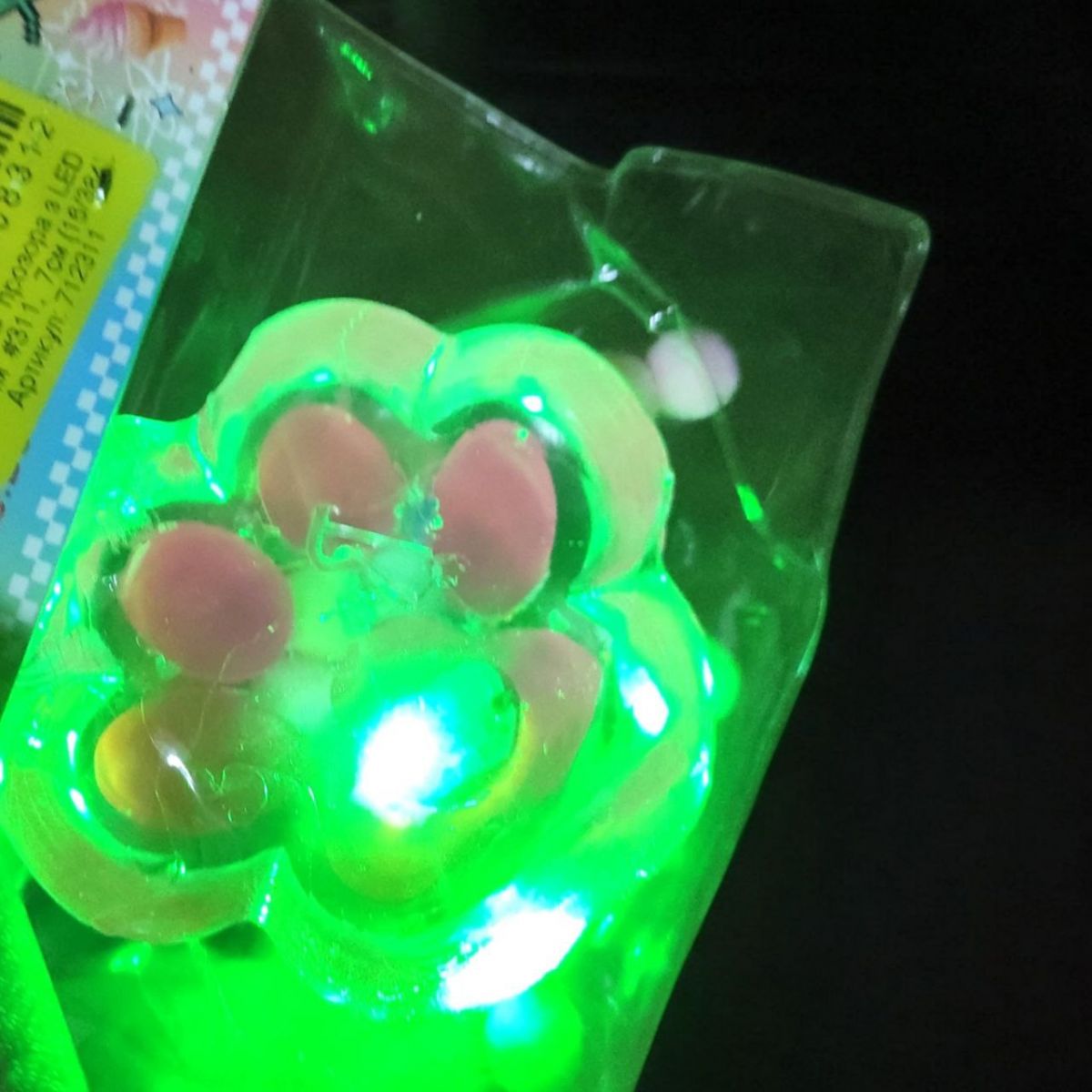 Таба лапка антистрес 7 см зі світінням