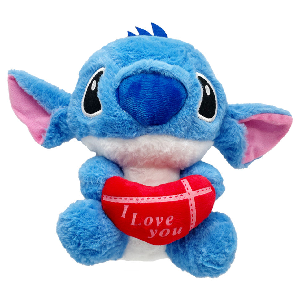 М'яка дитяча іграшка "Стіч з сердечком" 25 см