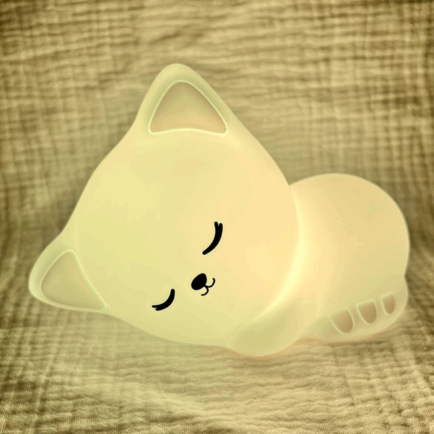Дитячий нічник Sleeping cat Світильник акумуляторний