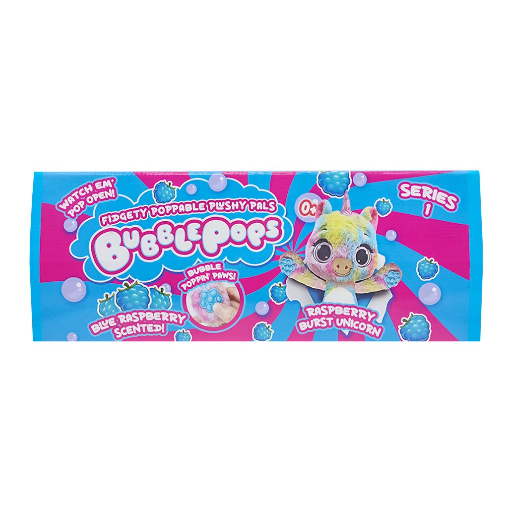 М’ЯКА ІГРАШКА З АРОМАТОМ "МАЛИНОВИЙ ЄДИНОРІГ", 34 СМ BUBBLE POPS