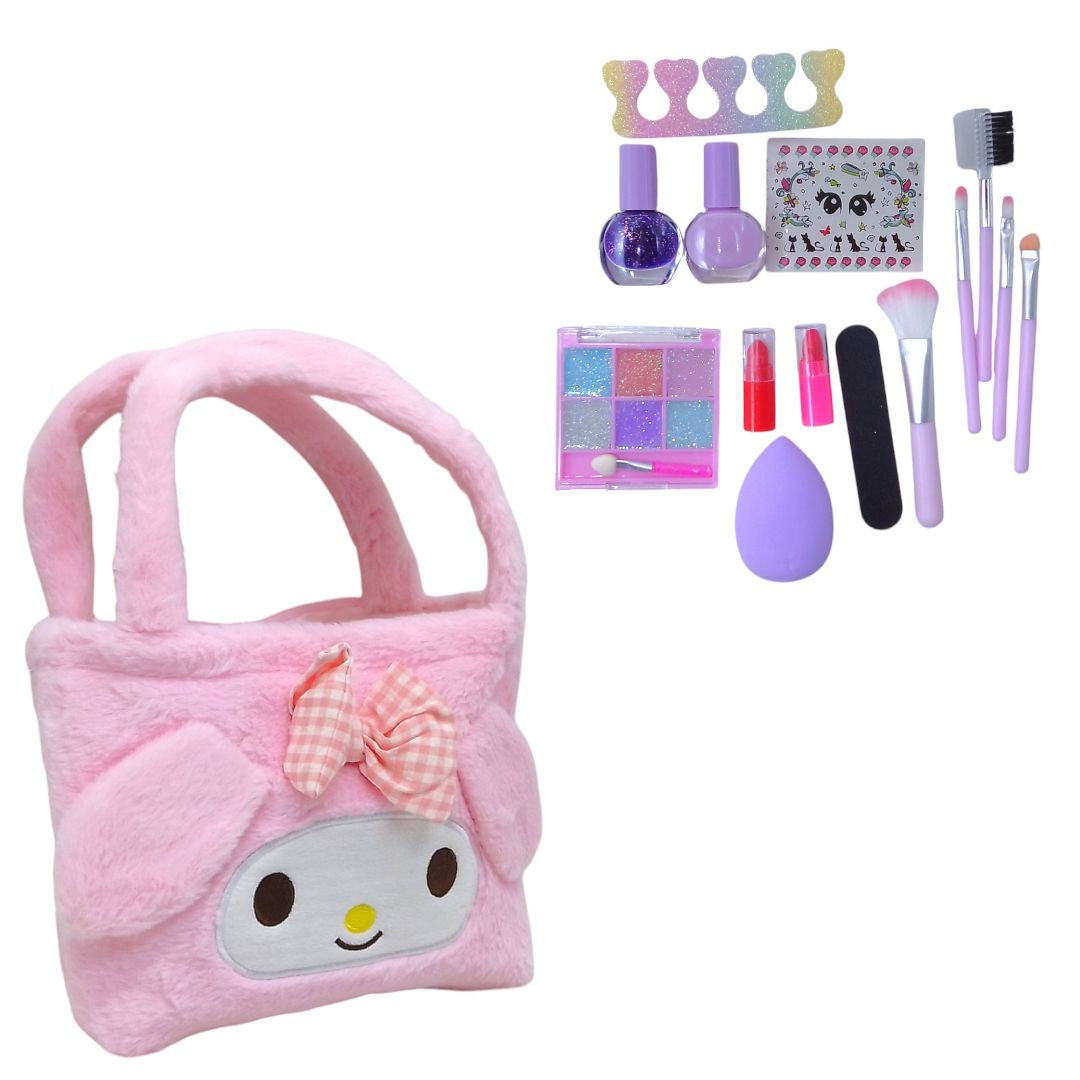 СУМОЧКА МʼЯКА З НАБОРОМ КОСМЕТИКИ "SANRIO