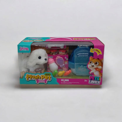 М'ЯКА ІГРАШКА УЛЮБЛЕНЕЦЬ PLUSH PET, С ПЕРЕНОСКОЮ ТА АКСЕСУАРАМИ, БІЛИЙ ПЕСИК