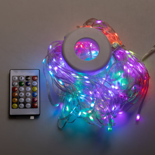Розумна гірлянда Smart 200 LED довжина 2 м з керуванням зі смартфона прозора, мультиколор