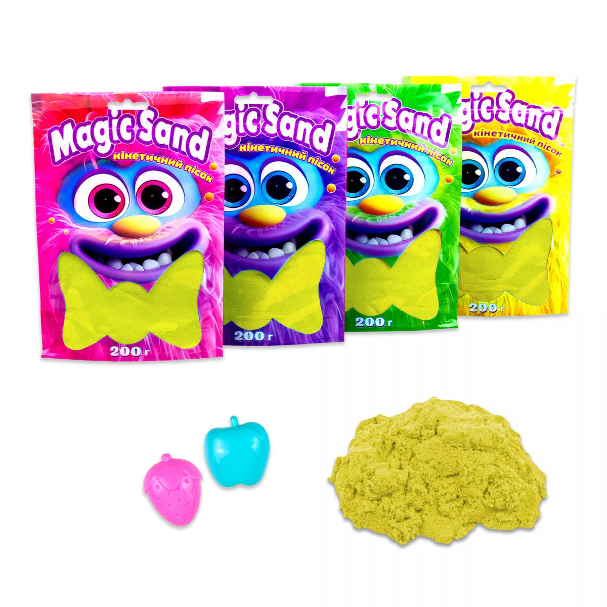 КІНЕТИЧНИЙ ПІСОК "MAGIC SAND" В ПАКЕТІ, ЗЕЛЕНИЙ, 0,200 КГ STRATEG