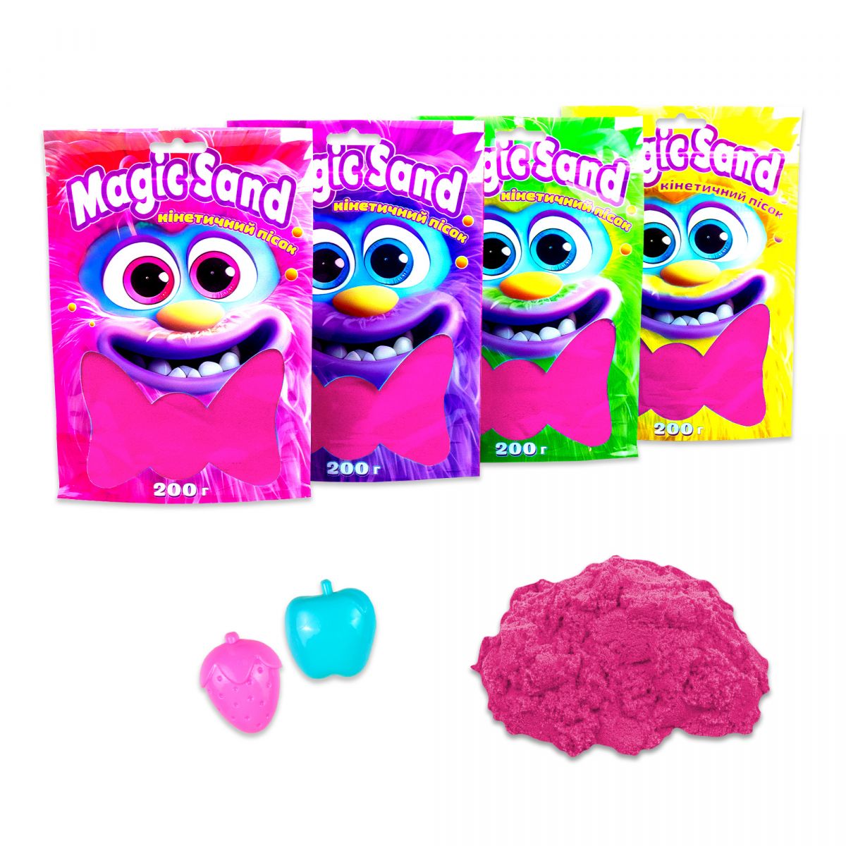 КІНЕТИЧНИЙ ПІСОК "MAGIC SAND" В ПАКЕТІ, ЗЕЛЕНИЙ, 0,200 КГ STRATEG