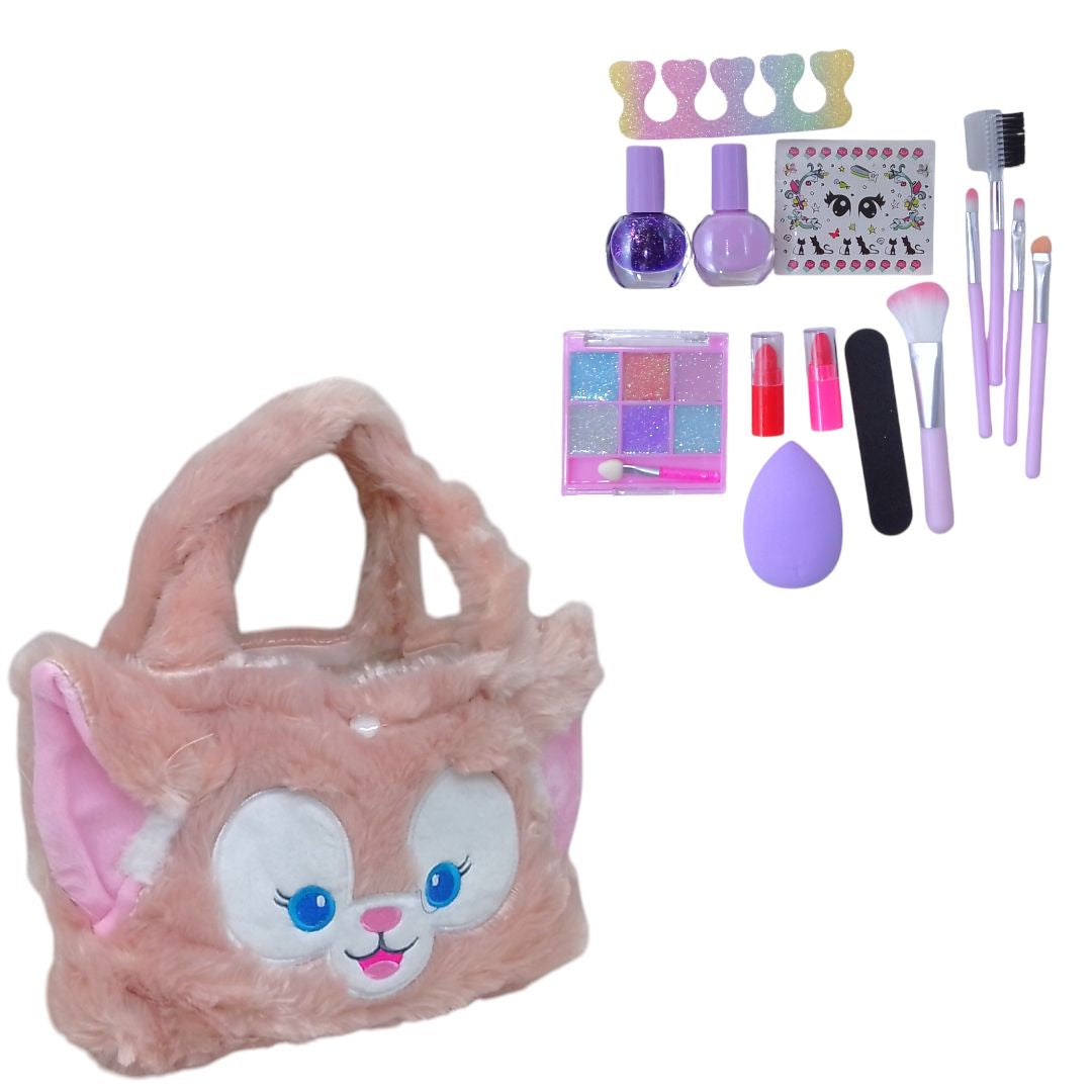 СУМОЧКА МʼЯКА З НАБОРОМ КОСМЕТИКИ "SANRIO