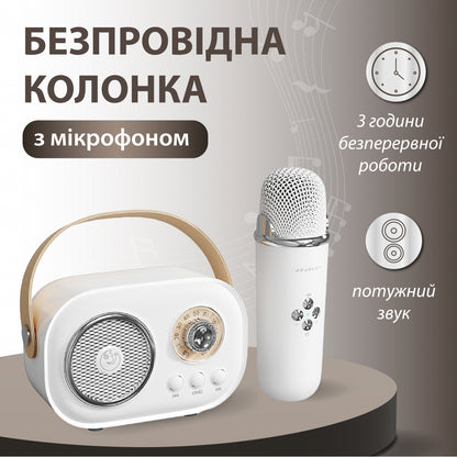 Портативна колонка з мікрофоном Platinum C-20 BT/TF/USB/FM з вологозахистом 5 Вт