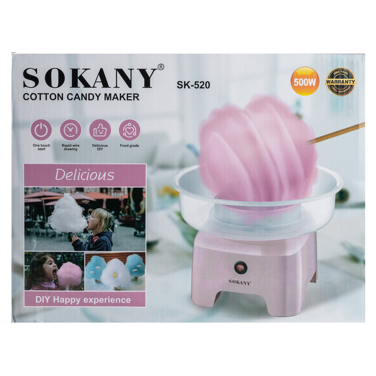 Апарат для солодкої вати Sokany SK-520 настільний