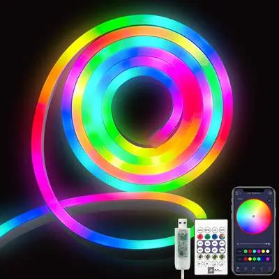 Розумний RGB смарт неон 2 м управління з телефону та пульта Smart LED Neon